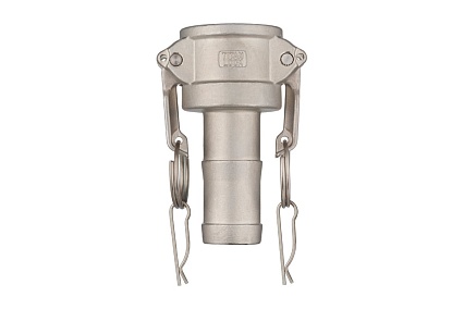 Камлок нержавеющий тип С TITAN LOCK серия EcoLine розетка с хвостовиком 4, AISI304, TL400CSS-EL