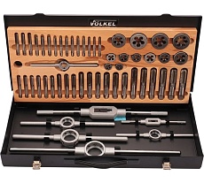 Набор метчиков и плашек VOLKEL M5-M20 HSS-G 55пр V48005