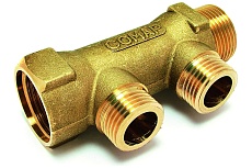 Коллектор COMAP 3/4" НР-ВР, 35 мм, с ниппелями, латунь, In3/4-Out1/2 НР-4 9532144