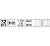 Набор метчиков и плашек Yato М3-М12 32 предмета YT-2975