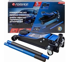 Подкатной гидравлический двухпоршневой домкрат Forsage 3 т, h min 85 мм, h max 430 мм F-T830018 HT(58627)