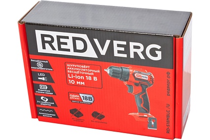 Аккумуляторный бесщеточный шуруповерт Redverg RD-S18MBLС/U без акк., без з/у 6680700