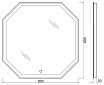 Зеркало BelBagno SPC-OTT-800-800-LED-TCH-WARM 80x80 см антипар