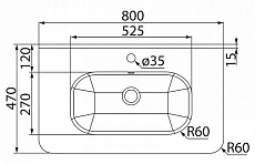 Раковина Iddis 0108000i28 80 см белый