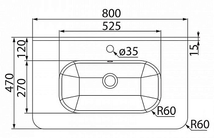 Раковина Iddis 0108000i28 80 см белый