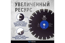 Диск алмазный Professional по асфальту (350х25.4/20) для резчиков KEOS DBA02.350