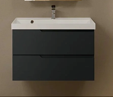 Тумба с раковиной AQUAme S3 80 см антрацит