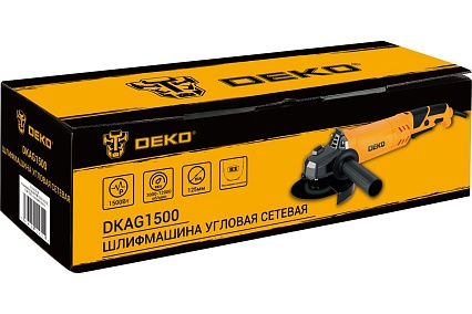 Углошлифовальная машина Deko DKAG1500, 125 мм, 1500 Вт, 063-4297