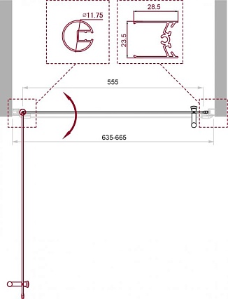 Душевая дверь BelBagno Uno 65x190 UNO-B-1-65-C-Cr прозрачная