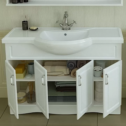 Мебель для ванной Санта Верона 120 см напольная, белый