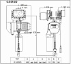 Цепная передвижная электрическая таль OCALIFT 005-01S г/п 0,5Т, высота 3м, 380в OCA00501ST3m