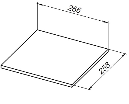 Полка для стеллажа Allen Brau Liberty 30 см, marble 1.33009.M