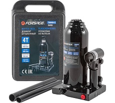 Бутылочный домкрат Forsage 4 т, с клапаном, высота подхвата 180 мм, высота подъема 350 мм, в кейсе F-T90404S(Euro) 9841