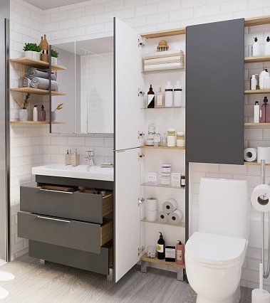 Тумба с раковиной 1MarKa Gaula 80 см