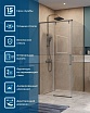 Душевой уголок BelBagno SOFT_CLOSE-1-A-1-100-C-GM 100x100 прозрачный, оружейная сталь