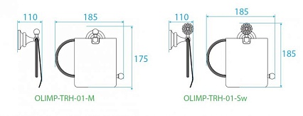 Держатель туалетной бумаги Cezares Olimp OLIMP-TRH-03/24-M золото