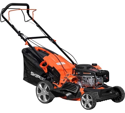 Газонокосилка бензиновая SKIPER GW461S 46 см, самоходная, Loncin 4 лс, мульчер, сталь. дека, травосб. 60 л, нож 00-00014772