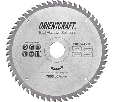 Диск пильный по дереву Orientcraft 190х30/20 мм, 56Z 1009119056