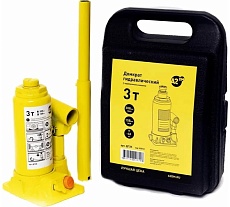 Гидравлический домкрат A2DM 3т, перепуск. клапан, морозостойкое масло -40, 158-308мм, кейс 102012
