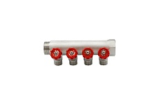 Коллектор VRT 1&quot;x1/2&quot;, с регулировочными вентилями, 4 выхода 524075