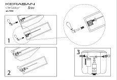 Сливной механизм Kerasan 757093 с ручкой для низкого бачка 4183/1072, бронза