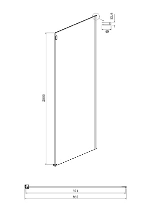 Душевой уголок Ambassador Benefit 150x90 19022204HBB-90HBB тонированный, черный