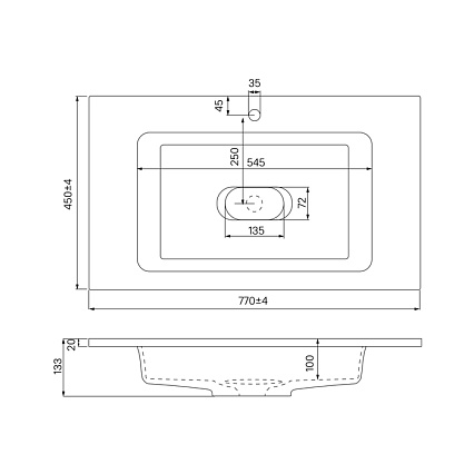 Тумба с раковиной Iddis Esper 80 см подвесная с ящиками ESP80W0i95K, белый