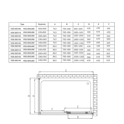 Душевой уголок Vincea Soft VSR-3SO9013CL 130x90 хром, прозрачное