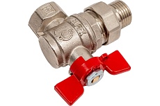 Шаровой кран Valfex PREMIUM для воды, угловой, с американкой, 1/2&quot; ВР/НР, бабочка VF.269.NB1.012.PREMIUM