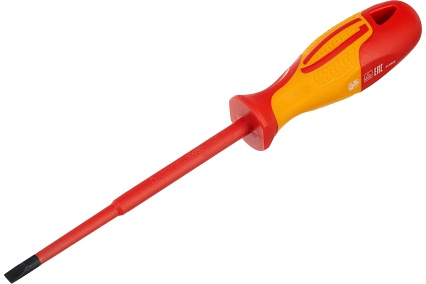 Диэлектрическая отвертка SL5.5х125мм, CrMo, до 1000В Gross 12943