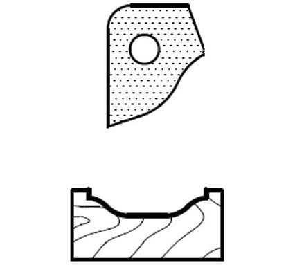 Нож профильный для фасадов T82304 для 1473231212 ROTIS 744.T82304