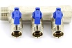 Коллектор Tiemme 3 отвода, с шар. клапанами 1х1/2"(16) (никель) 1820007 / 1833N160403
