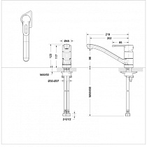 Смеситель для кухни Bravat Stream-D F737163BM-1 черный матовый