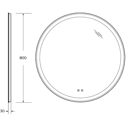 Зеркало BelBagno SPC-RNG-800-LED-TCH-SND 80x80 см с голос. управлением, антипар