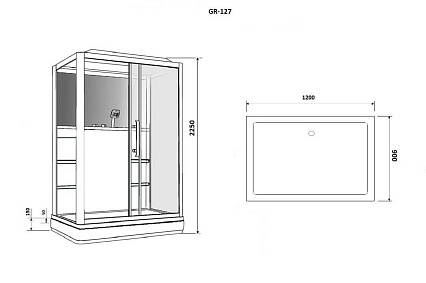 Душевая кабина Grossman GR-127R 90x120