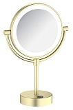 Зеркало косметическое Timo Saona 13276/17 с подсветкой, матовое золото
