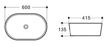 Раковина Vincea VBS-302 60 см белый