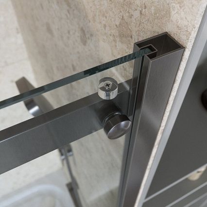 Душевая дверь BelBagno MARINO-2-BF-1-120-C-GM 120x195 прозрачная, оружейная сталь