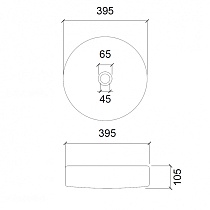 Раковина Abber Glas AK2301Y 39.5 см желтый