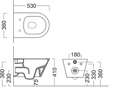 Подвесной унитаз Kerama Marazzi Plaza Modern PLMR.wc.02, безободковый