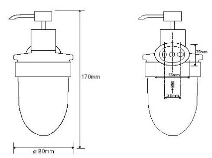 Дозатор жидкого мыла Bemeta Oval 118409011 хром