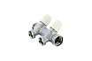 Коллектор Tiemme Maxima НВ, 3/4", с вентилями, 2 выхода, 1/2", Н 36 мм, хром 1860008