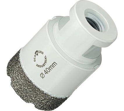 Коронка алмазная по керамограниту 40 мм, M14 на УШМ Diamond Industrial DIDKVP40M14