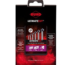 Набор зенковок ULTIMATECUT (6 шт; 6.3-20.5 мм;  HSSE-Co 5 RunaTeC; 90 градусов) RUKO 102790EPRO