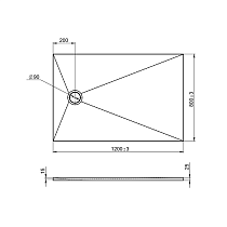 Поддон для душа Jacob Delafon Tolbiac 120x80 E6D331RU-NGM черный матовый