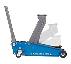 Подкатной домкрат Nordberg 3 т, 120-450 мм, с резиновой насадкой N32030