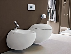 Подвесной унитаз Laufen Alessi 8.2097.6.400.000.1 безободковый, с покр. LLC