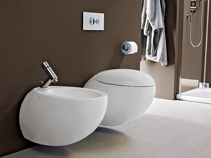 Подвесной унитаз Laufen Alessi 8.2097.6.400.000.1 безободковый, с покр. LLC