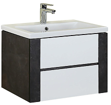 Мебель для ванной Onika Стоун 70 см темный бетон/белый