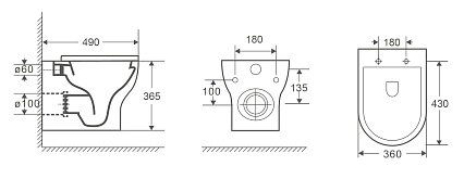 Комплект Weltwasser 10000006954 унитаз Erlenbach 004 GL-WT + инсталляция Marberg 507 + кнопка Mar 507 RD